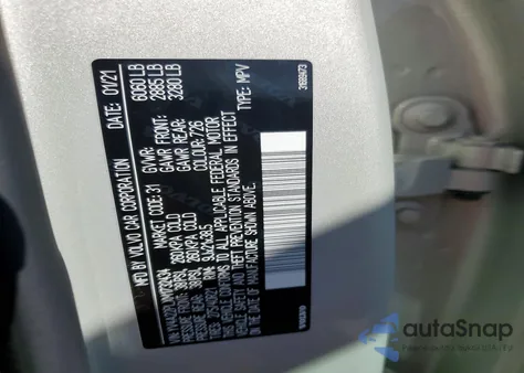 2021 Volvo Xc90 T6 Inscription из США, поврежденный, VIN YV4A22PLXM1732434